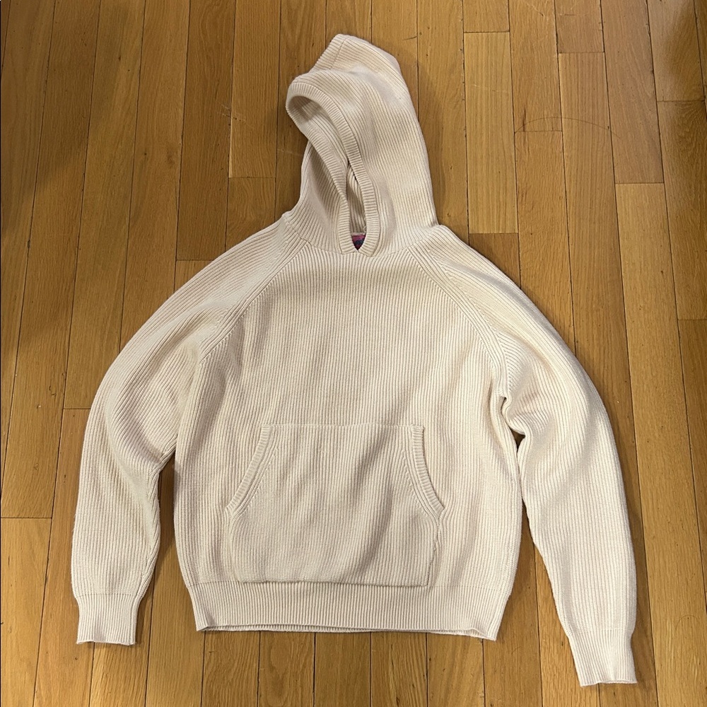 Edikted Wynter Oversized Knit Hoodie Sweater Sweatshirt Women's Cream Size S